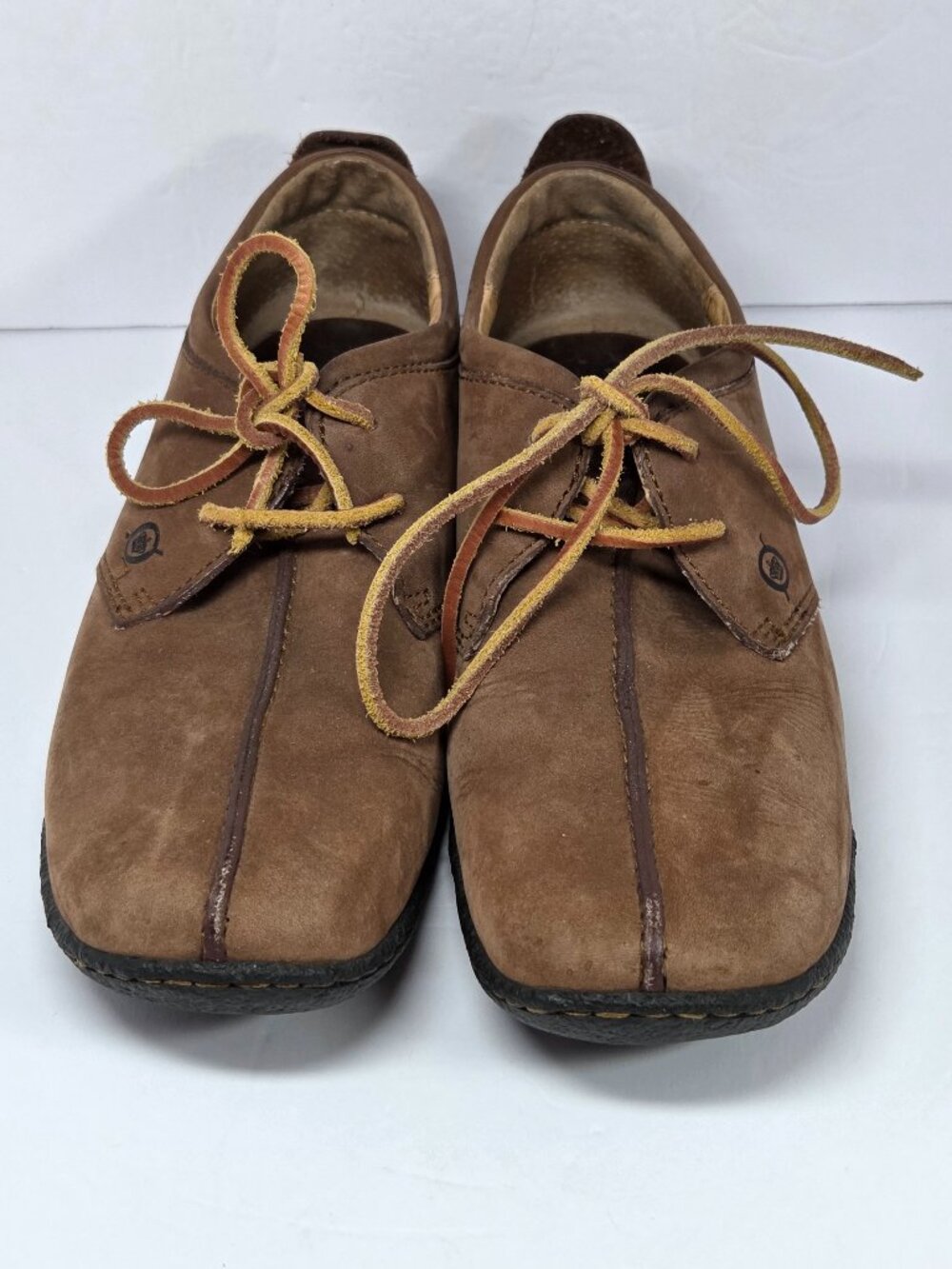 Born Sahara Leather Oxford Lace-Up Square Toe Women Shoes US 9.5 EU 41